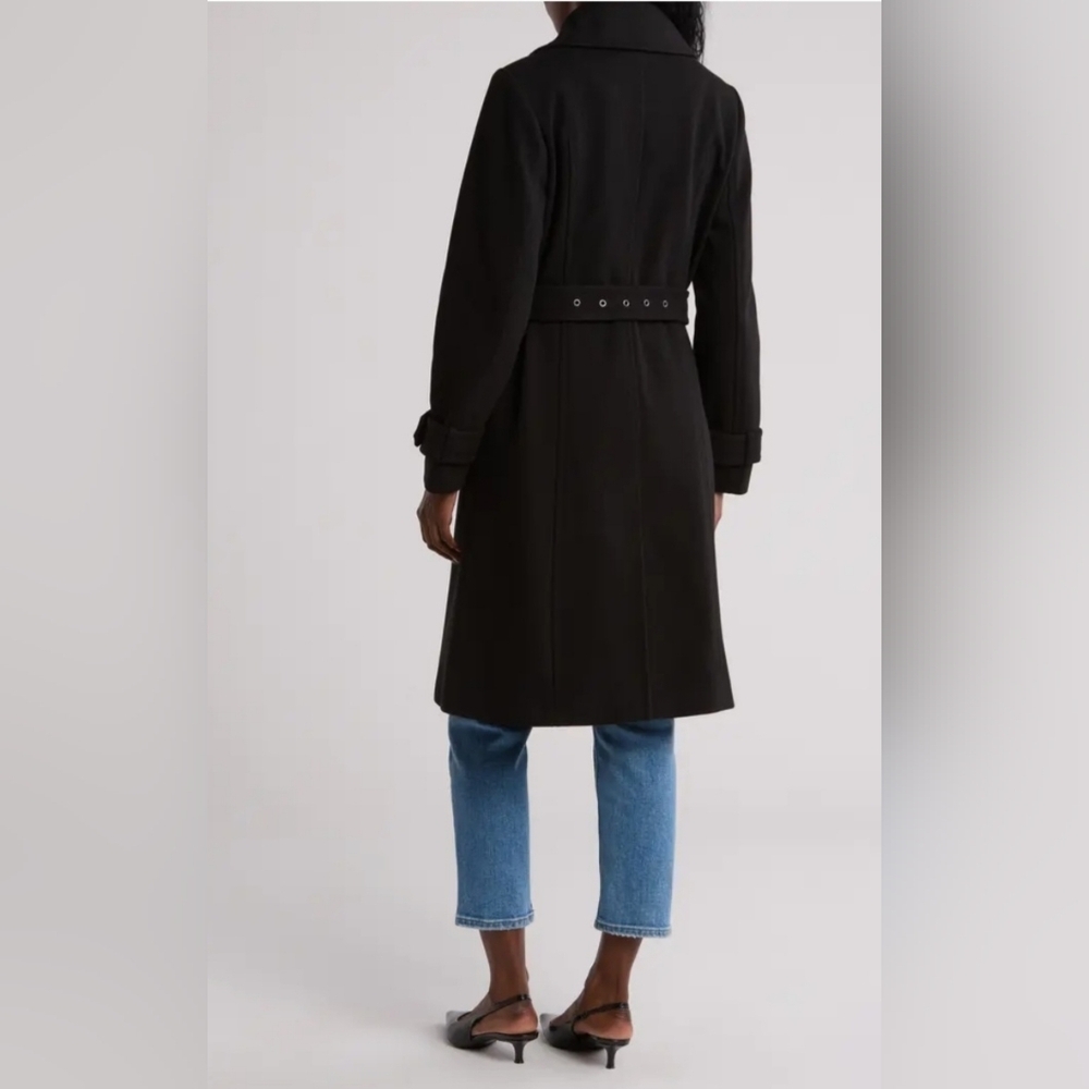 BCBGeneration Double Breasted Belted Lined Black … - image 3